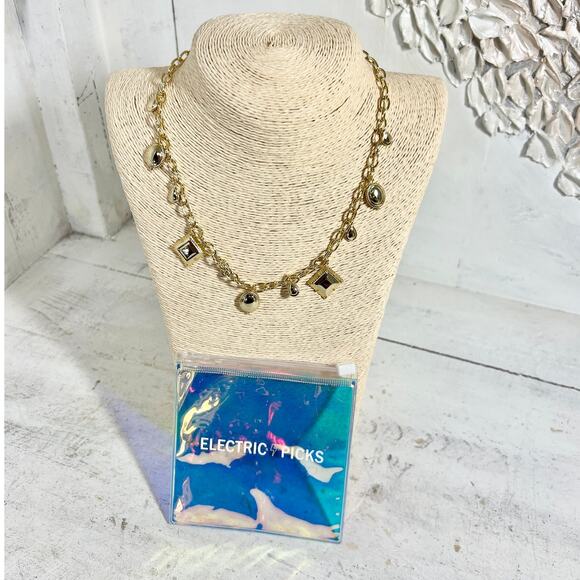 NWT Electric Picks Dane 14kt Gold Plated Chain Necklace with Pendant - Picture 3 of 5